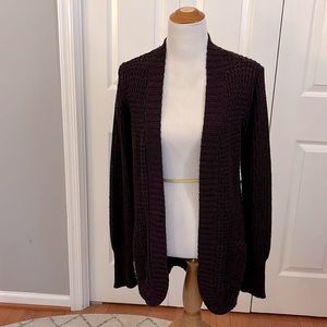 RD Style Cardigan, dark burgundy/purple, sz L